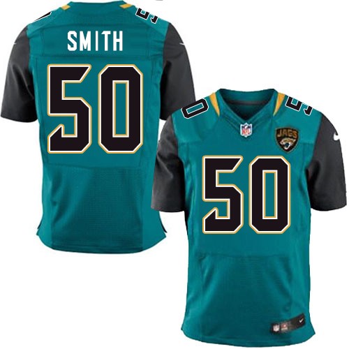 Men's Elite Telvin Smith Nike Jersey Teal Green Home - #50 NFL Jacksonville Jaguars